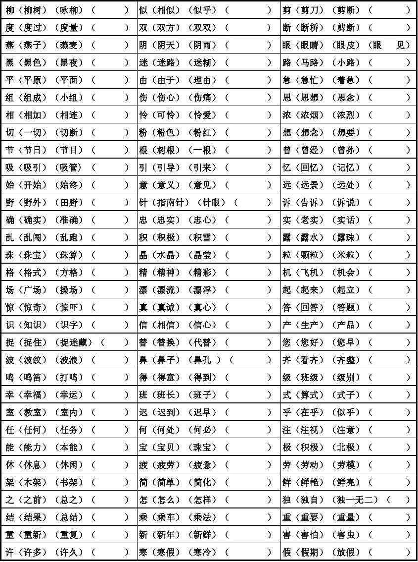 獨字組詞(獨字的兩個字組詞)