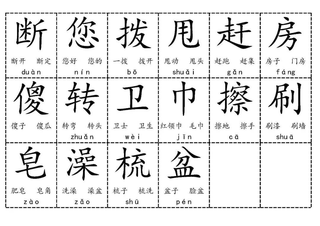 目字組詞(目字加偏旁組成新字)