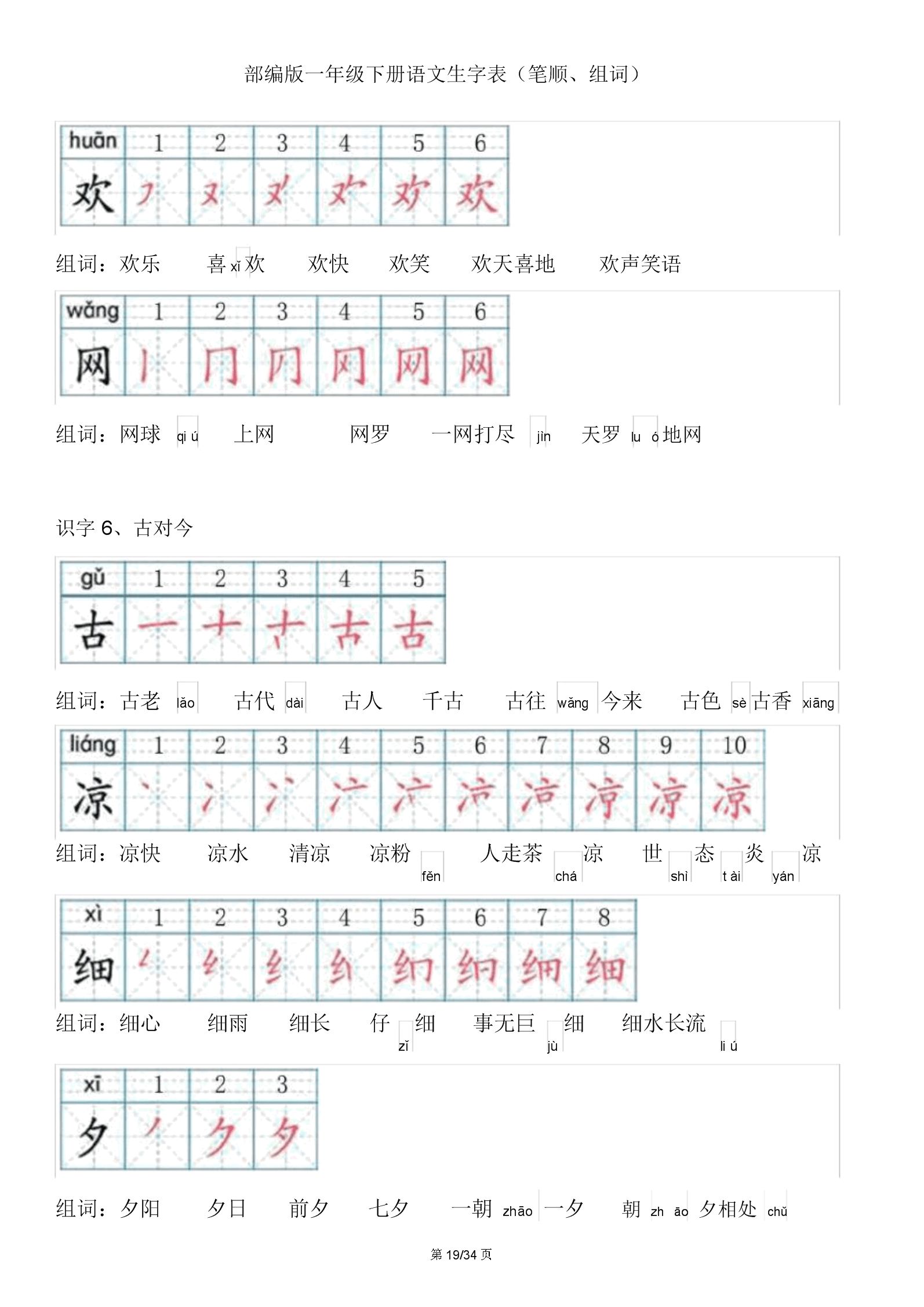 古的組詞(古組詞一年級(jí))