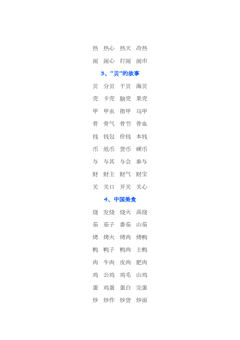 卷組詞(稱組詞組詞語)