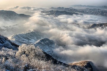 雪霽登普賢閣